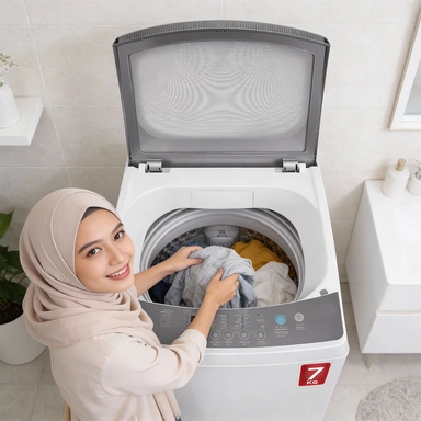 غسالة هام تعبئة علوية 7 كيلو أبيض HWM7W-25N