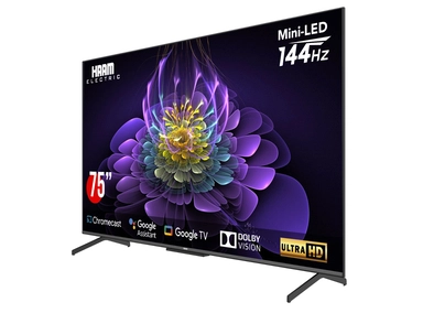 تلفزيون هام، 75 بوصة، 4K UHD، ذكي، Google TV، Mini LED، مع ريسيفر مدمج - MiHM75UH795KGO144H