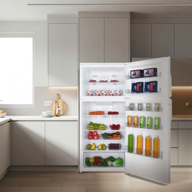 ثلاجة هام بابين، 16.9 قدم مكعب، إنفرتر، ابيض - HM640WRF-O23INV