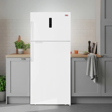 ثلاجة هام بابين، 18.6 قدم مكعب، إنفرتر، ابيض - HM680WRF-O23INV