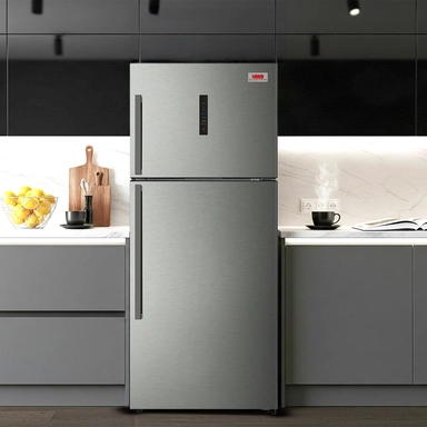 ثلاجة هام بابين، 19.9 قدم مكعب، إنفرتر، ستيل - HM690SRF-H22LINV