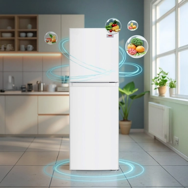 ثلاجة هام بابين، 4.9 قدم مكعب, بدون إنفرتر، ابيض - HM200WRF-O23DF