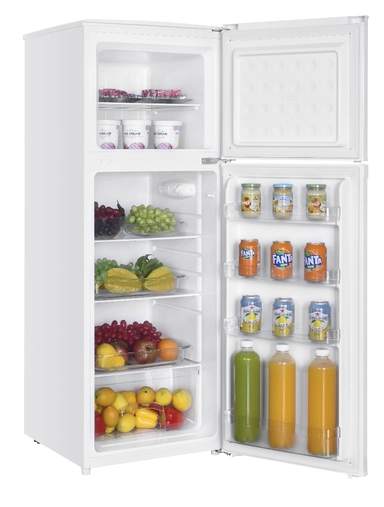 ثلاجة هام بابين، 6.4 قدم مكعب، بدون إنفرتر، ابيض - HM250WRF-O23DF