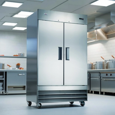 ثلاجة هام عرض تجارية، 47 قدم مكعب، ستيل - HM4700SCK21