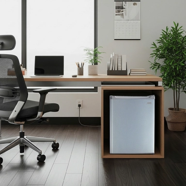 ثلاجة هام باب واحد، 1.6 قدم مكعب، فضي - HM75SSRF-O25