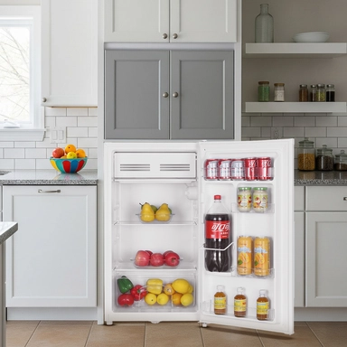 Haam One Door Refrigerator, 3.1 Cu. Ft, White - HM120WRF-O23