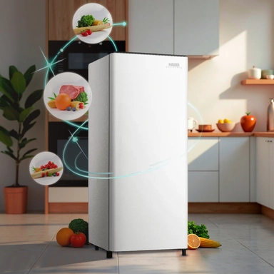 ثلاجة هام باب واحد، 6.3 قدم مكعب، ابيض - HM255WRFH23