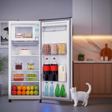 ثلاجة هام باب واحد، 6.3 قدم مكعب، ابيض - HM255WRFH23