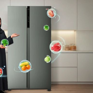 ثلاجة هام، 20.5 قدم مكعب، إنفرتر، ستيل - HM940SSD-O23INV