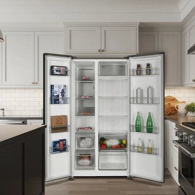 ثلاجة هام دولابي، 23.8 قدم مكعب، إنفرتر، ستيل - HM980SSD-O23INV