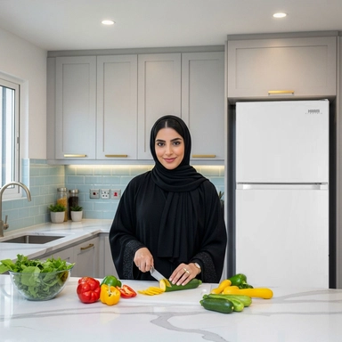 ثلاجة بفريزر هام علوي، 10.6 قدم مكعب، ابيض - HM325WRF-G26