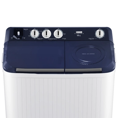 غسالة هام بحوضين، 12 كيلو، أبيض - HMTT12000WH25