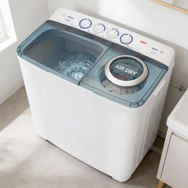 غسالة هام حوضين 7 كيلو أبيض HWM7000-25N