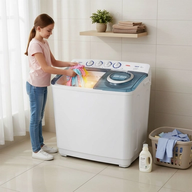 غسالة هام حوضين 7 كيلو أبيض HWM7000-25N