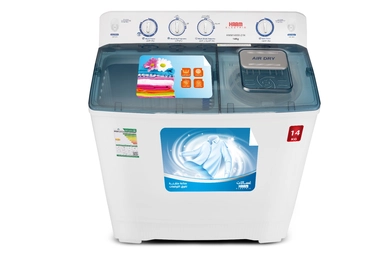 غسالة هام بحوضين، 14 كيلو، أبيض - HWM14000-21N