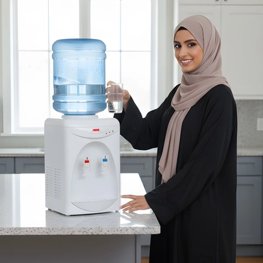 Haam Water Dispenser Counter-Top, Hot / Cold, 2 Taps, White – LM-YT2-57B -220