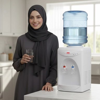 Haam Water Dispenser Counter-Top, Hot / Cold, 2 Taps, White – LM-YT2-57B -220