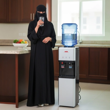 Haam Water Dispenser, Hot / Cold, 2 Taps, Silver – LM-YL1-1169B