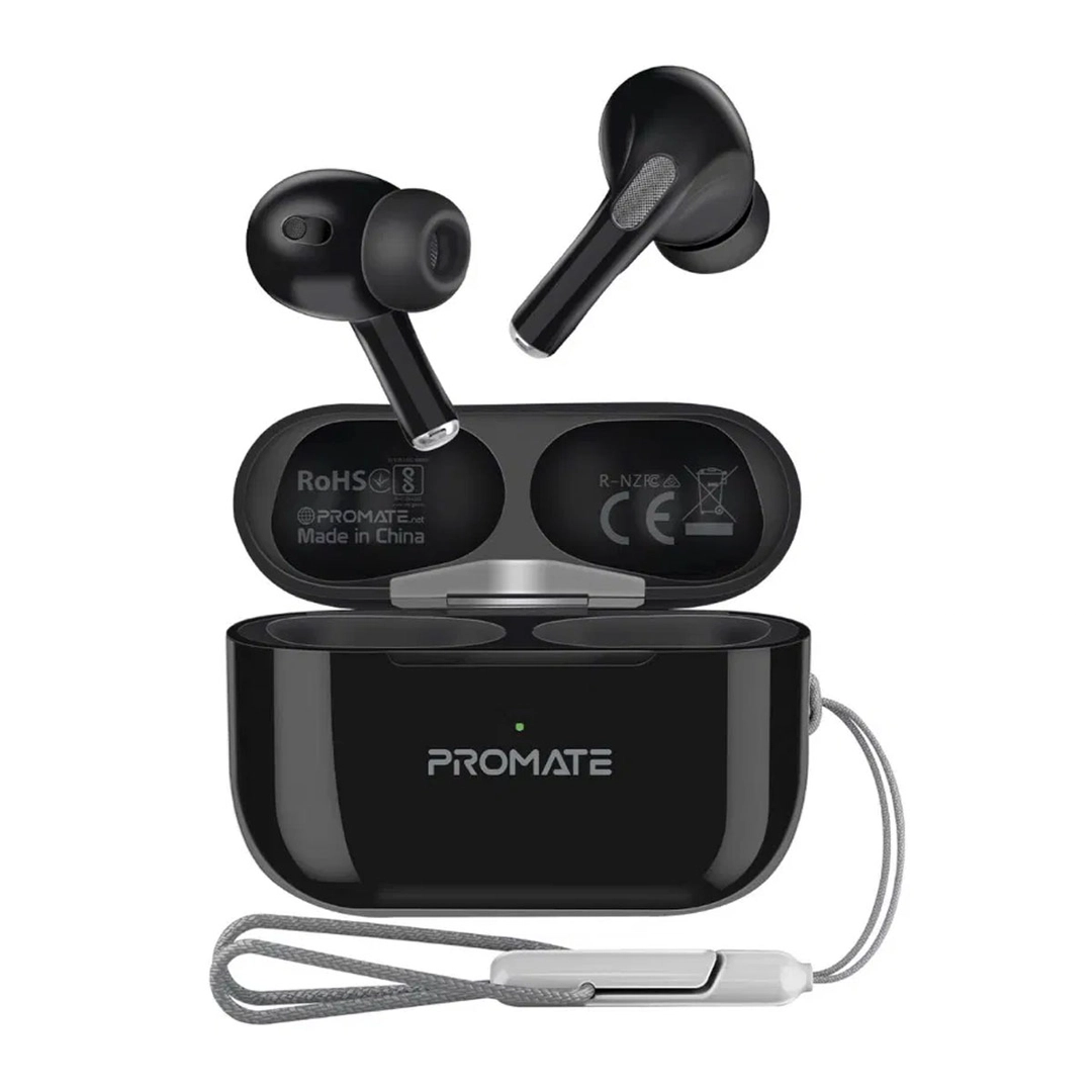 Promate Bluetooth v5.3 TWS EarPhones intellitouch Black