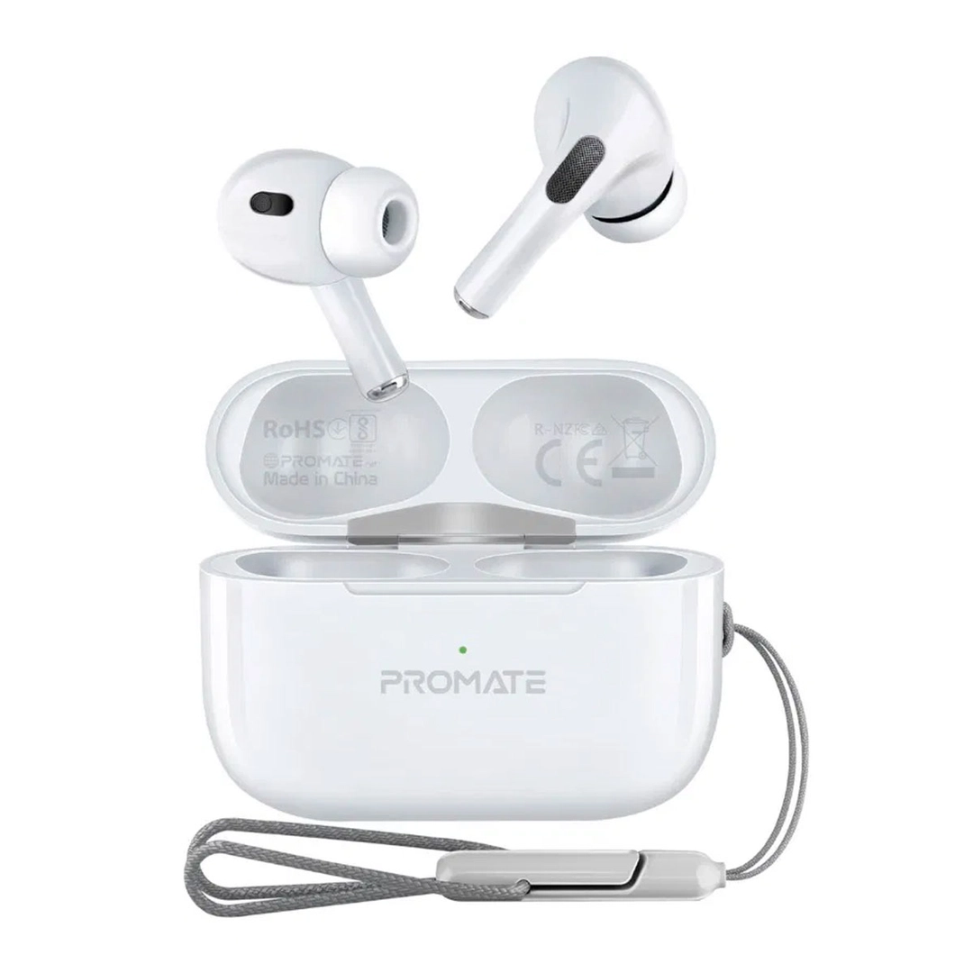 Promate Bluetooth v5.3 TWS EarPhones intellitouch White