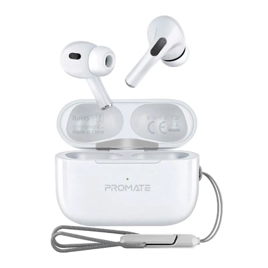 Promate Bluetooth v5.3 TWS EarPhones intellitouch White