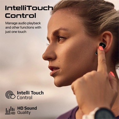 Promate Bluetooth v5.3 TWS EarPhones intellitouch Black