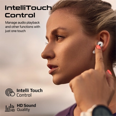 Promate Bluetooth v5.3 TWS EarPhones intellitouch White