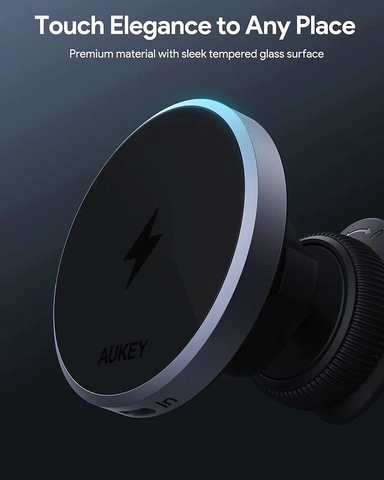 Aukey Mag Fusion Car Magnetic Wireless Charger BLACK