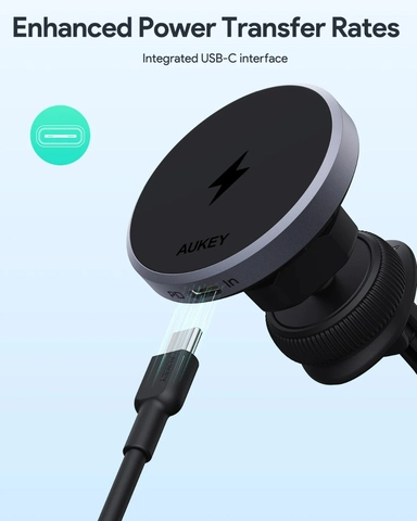 Aukey Mag Fusion Car Magnetic Wireless Charger BLACK