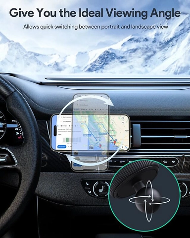 Aukey Mag Fusion Car Magnetic Wireless Charger BLACK