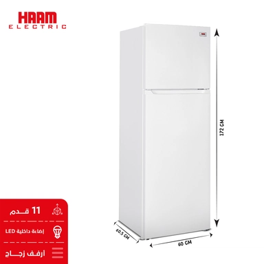 ثلاجة هام بابين أبيض 11 قدم HM340WRF-O23DF