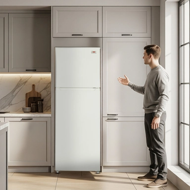 Haam 2 Doors Refrigerator, White, 11.7 cu.ft, HM350WRF-O23