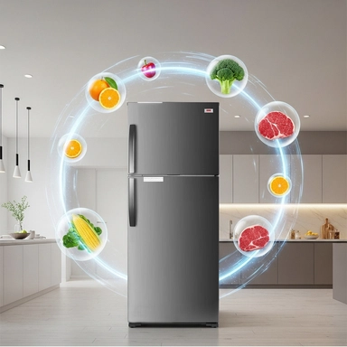 ثلاجة هام بابين استيل 14.9قدم HM580SRF-O23