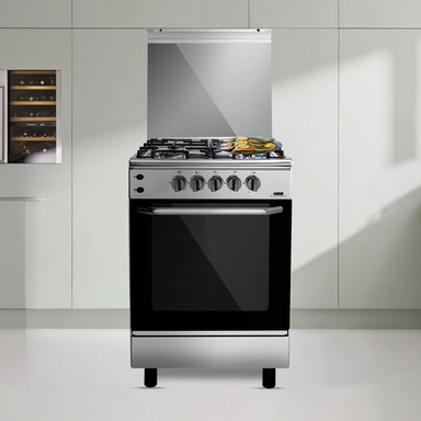 HAAM 55 * 55 Gas Cooker, Full Safety, Steel, HM55GF-20