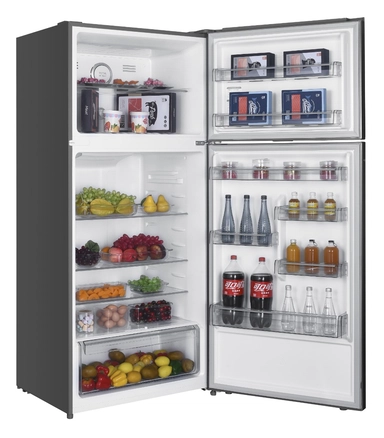 Haam Refrigerator, Two Doors, Steel, 18.6 Cu.ft, Inverter: HM680SRF-O23INV