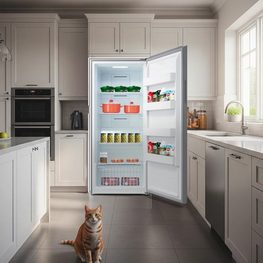Haam Upright Freezer 21 CU.ft, (convertible for a refrigerator), Steal, HM740SRE-M21N
