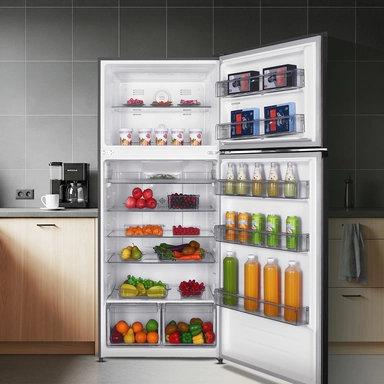 Haam Refrigerator, Two Doors, Steel, 22.4 Cu.ft, Inverter: HM780SRF-O23INV