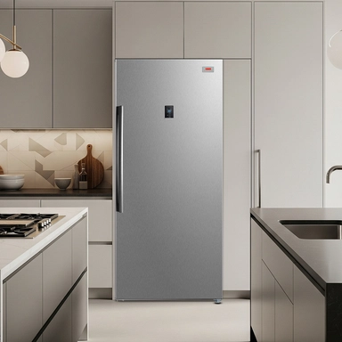 Haam Upright Freezer 21 CU.ft, (convertible for a refrigerator), Steal, HM740SRE-M21N