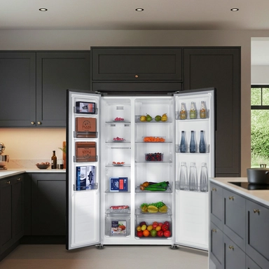 Haam refrigerator, steel, 15.4 Cu.ft, inverter: HM810SSD-O23INV