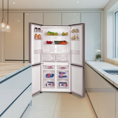 Haam refrigerator, 4 doors, steel, 18.08 cu.ft, inverter, HM850SSD-O23INV