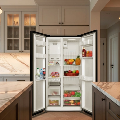 Haam 18 cu.ft Inverter Steel  Refrigerator, HM900SSBINV25