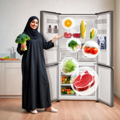 Ham refrigerator, 4 doors, steel, 20.3 cu.ft, inverter, HM960SSD-O23INV