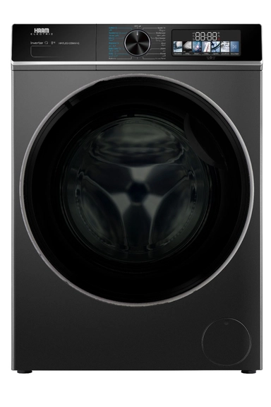 Haam Front Load Washing Machine, 8 kg,Inverter, Dark Silver, HMFL8SH25INVHG