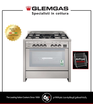 Glem gas oven, stand, 100*60 cm, full safety, steel, HT167GIFSMFAF