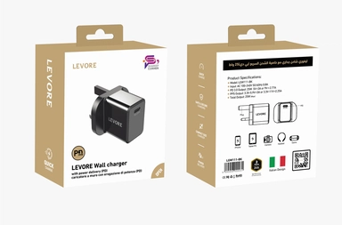 Levore Wall Charger25W1XUSBC Fast Charging Adapter LGW111-BK