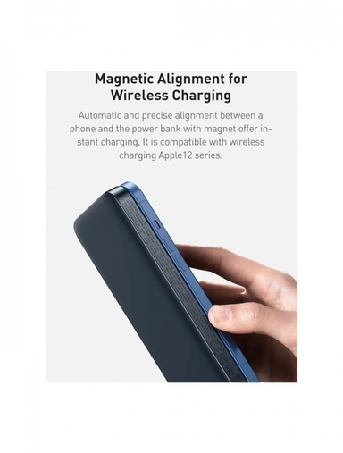 Baseus, 10K 20W Magnetic Wireless Power Bank, Blue - PPMT-03