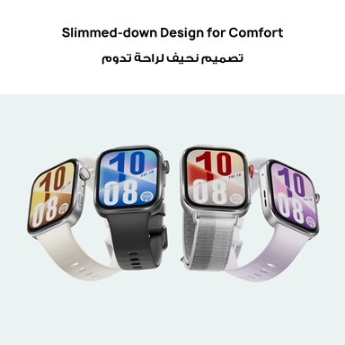 ساعة هواوي الذكية Watch Fit 4 Seiya، شاشة 1.82 بوصة، بطارية 400 مللي أمبير، أسود – 55020EWV-B09F