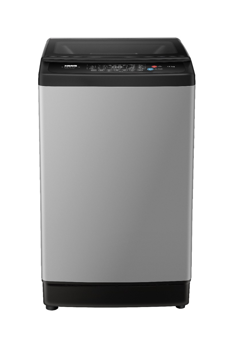Haam Top Loading Washing Machine, 11 Kg, Silver, HWM11S-24H