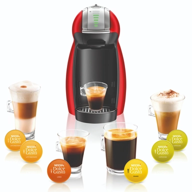 NESCAFÉ Dolce Gusto Genio 2 Coffee Machine,Red, GENIO 2 RED