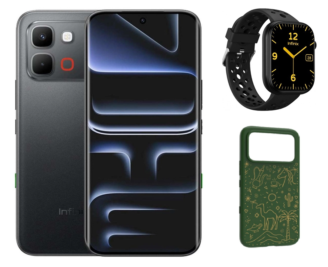 انفينيكس نوت ايدج، 256 جيجابايت، 8 جيجابايت رام، 5G، شريحتين – شادو بلاك